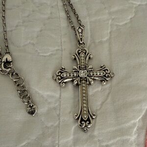 Brighton Silver Cross Pendant Necklace